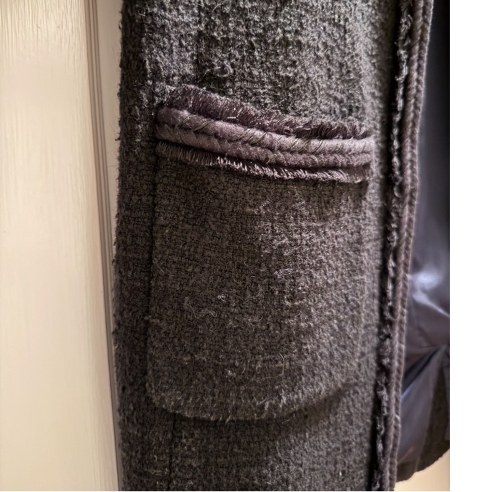 J. Crew Black Tweed wool blend Women's Blazer - Picture 4 of 10
